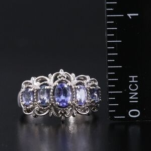 Sterling Silver And Genuine Tanzanite Ring